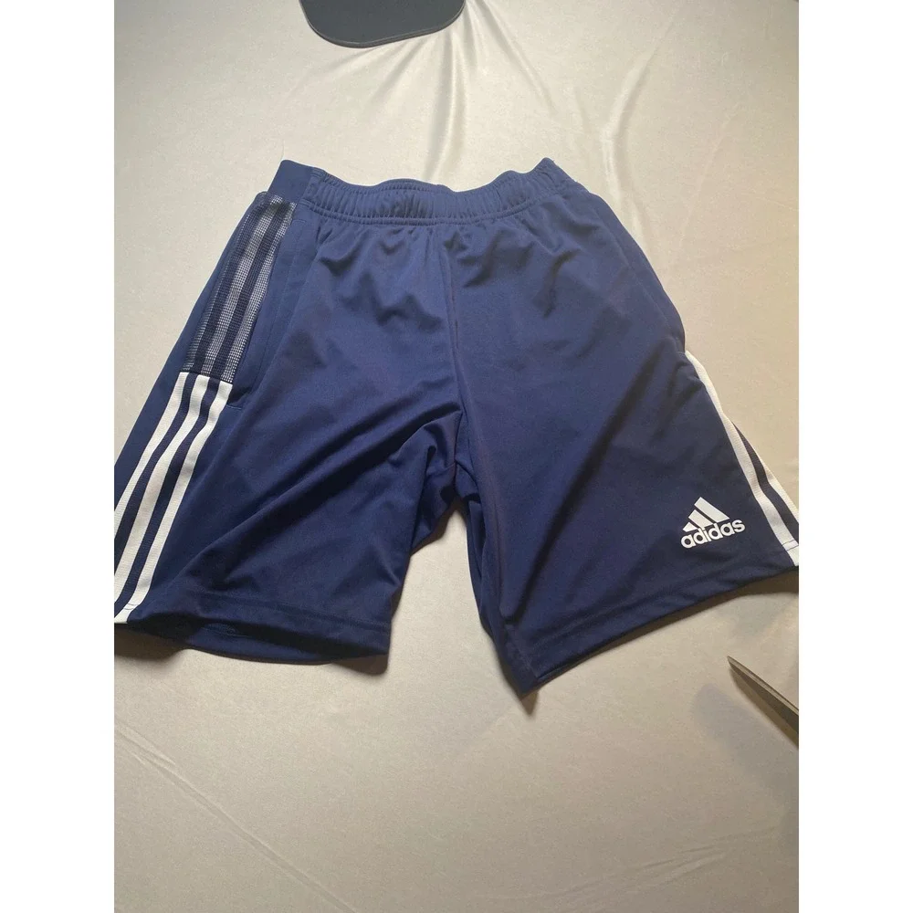 Adidas Mens Aeroready Primegreen Soccer Training Shorts Navy Blue GH4471 Small